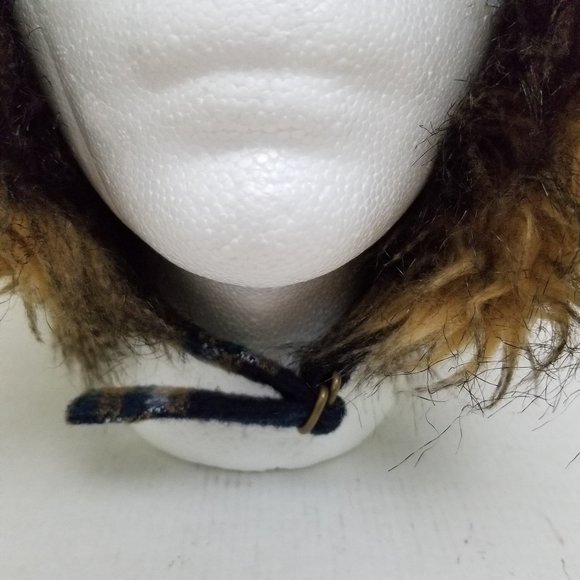 Chisty's Crown Collection Plaid Trooper Aviator Hat Blue Wool Grizzled Punk Rock - Picture 7 of 9